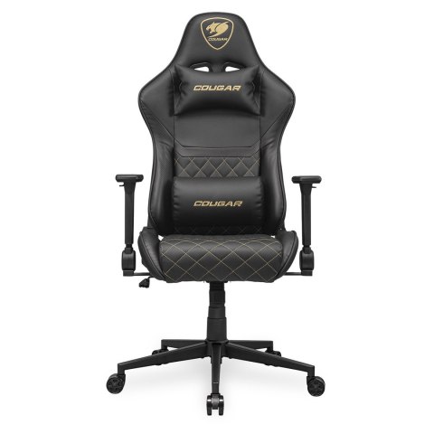 COUGAR CGR-AO2-GLB Uniwersalny fotel dla gracza Obite siedzisko Czarny, Złoto