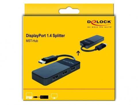 DeLOCK 87737 rozgałęziacz telewizyjny DisplayPort 3x DisplayPort