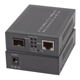 EFB Elektronik EL029 konwerter sieciowy 1000 Mbit/s Multifunkcyjny, Pojedynczy Czarny