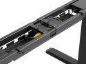 Equip 650805 Rama stojąca biurka Prąd elektryczny 2 x noga Czarny