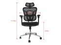 Equip Ergonomischer BĂĽrostuhl+Kopf/ArmstĂĽtzen+SFS schwarz lite Retail