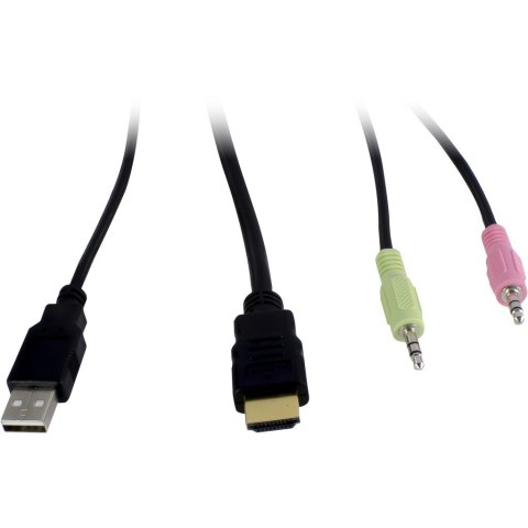 Inter-Tech AS-42HA HDMI przełącznik KVM Czarny