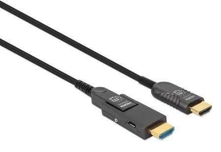 Manhattan 355544 kabel HDMI 70 m HDMI Typu A (Standard) HDMI Typu D (Micro) Czarny