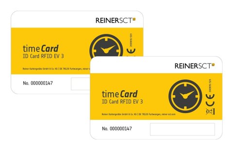 Reiner SCT timeCard Premium card MIFARE DESFire EV3 etykieta RFID Czarny, Biały, Żółty 25 szt.