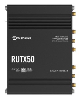 Teltonika RUTX50 router bezprzewodowy Gigabit Ethernet Dual-band (2.4 GHz/5 GHz) 5G Czarny