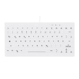 CHERRY AK-C4112 - Klawiatura medyczna kompaktowa podświetlana USB QWERTZ niemiecka biała