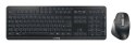 CHERRY Stream desktop ultimate klawiatura Dołączona myszka Dom/Biuro USB + RF Wireless + Bluetooth QWERTZ Niemiecki Czarny