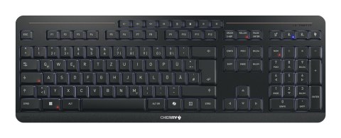 CHERRY Stream desktop ultimate klawiatura Dołączona myszka Dom/Biuro USB + RF Wireless + Bluetooth QWERTZ Niemiecki Czarny