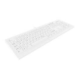 Contour Design Active Key AK-C8100F-UVS-W/GE klawiatura Medyczna USB QWERTZ Niemiecki Biały