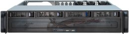 Inter-Tech IPC 2U-2404S Rack Czarny, Srebrny