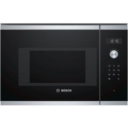 Bosch Microwave Oven BFL524MS0 20 L, Retractable, Rotary knob, round, Start button, Touch Control, 800 W, Black/ stainless steel