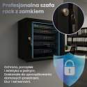 Extralink LITE 12U 530X400 WALL-MOUNTED RACKMOUNT CABINET BLACK Stojak wolnostojący/ścienny/podłogowy Czarny