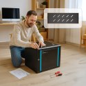 Extralink LITE 12U 530X400 WALL-MOUNTED RACKMOUNT CABINET BLACK Stojak wolnostojący/ścienny/podłogowy Czarny