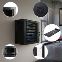 Extralink LITE 12U 530X400 WALL-MOUNTED RACKMOUNT CABINET BLACK Stojak wolnostojący/ścienny/podłogowy Czarny