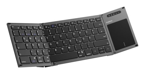 Inateck KB06101_STEEL GRAY klawiatura Dom RF Wireless + Bluetooth QWERTZ Angielski Czarny
