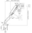 Equip 650120 uchwyt / stojak do monitorów 81,3 cm (32") Biurko Czarny