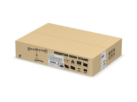 Equip 650123 uchwyt / stojak do monitorów 81,3 cm (32") Biurko Czarny