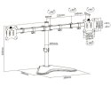 Equip 650123 uchwyt / stojak do monitorów 81,3 cm (32") Biurko Czarny