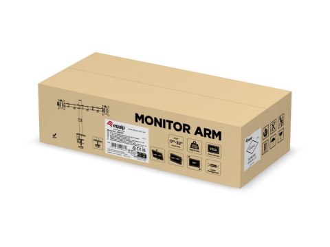Equip 650157 uchwyt / stojak do monitorów 81,3 cm (32") Biurko Czarny