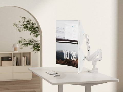 Equip 650183 uchwyt / stojak do monitorów 88,9 cm (35") Biurko Biały