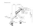 Equip 650184 uchwyt / stojak do monitorów 88,9 cm (35") Biurko Czarny