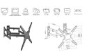 Equip 650328 uchwyt do telewizorów 139,7 cm (55") Czarny