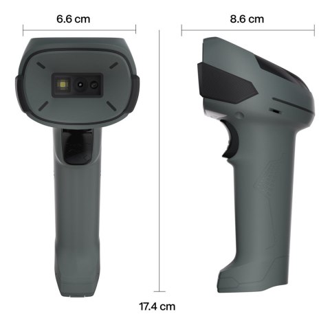 Safescan 310-W Ręczny czytnik kodów kreskowych 1D/2D CMOS Czarny, Szary