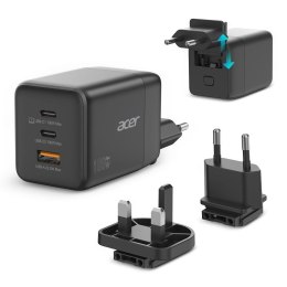 Acer HP.DSCAB.019 ładowarka do urządzeń przenośnych Uniwersalne Czarny Prąd przemienny Szybkie ładowanie Wewnętrzna