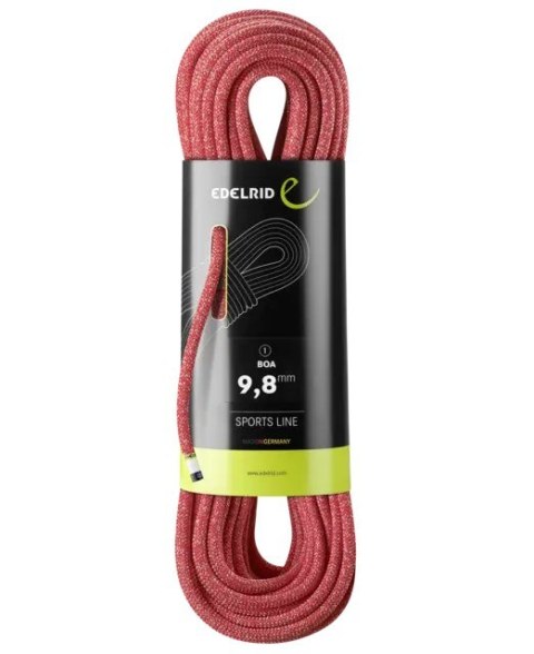 Edelrid 710790702000 lina do wspinaczki Czerwony 70000 mm 9,8 mm Poliamidowy 1 szt.
