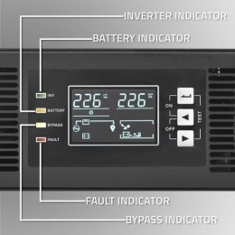 Qoltec 52285 zasilacz UPS Podwójnej konwersji (online) 1 kVA 1000 W 2 x gniazdo sieciowe