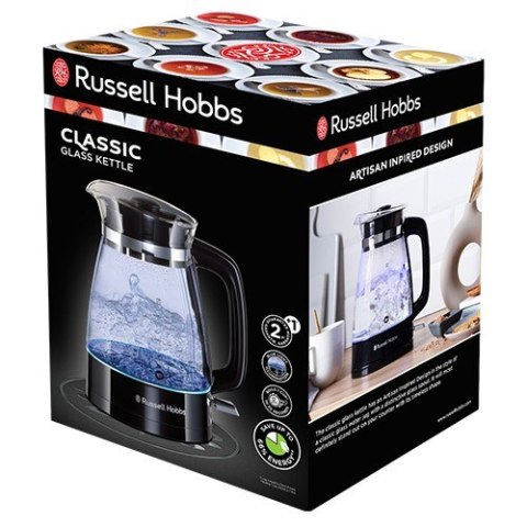 Russell Hobbs 26080-70 czajnik elektryczny 1,7 l 2400 W Czarny, Przezroczysty