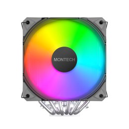 Montech NX600 ARGB Procesor Chłodnica powietrza 12 cm Czarny 1 szt.