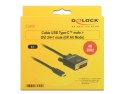 DeLOCK 2m, USB-C/DVI 24+1 zewnętrzna karta graficzna usb 3840 x 2160 px Czarny