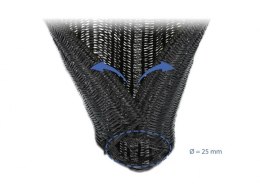 DeLOCK Koszulka pleciona, rozciągana 10 m x 25 mm czarna