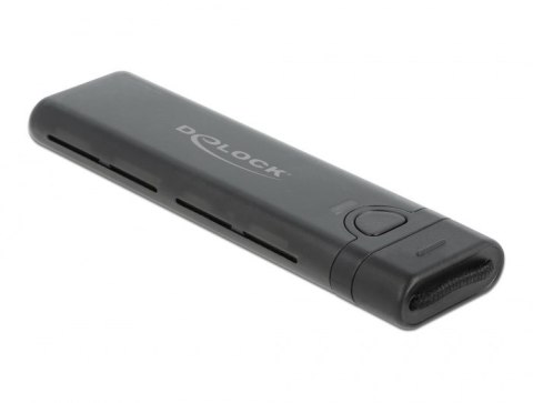 DeLOCK Obudowa zewnętrzna USB Type-C na M.2 NVMe PCIe lub SATA SSD - Beznarzędziowa