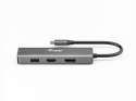 Equip 133485 zewnętrzna karta graficzna usb 3840 x 2160 px Czarny, Srebrny