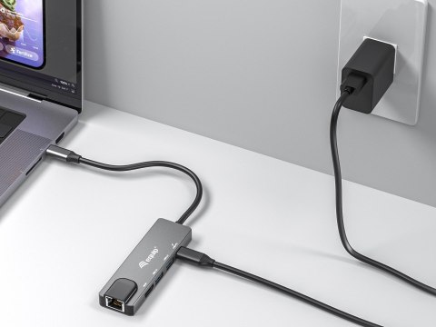 Equip 133489 stacja dokująca Przewodowa USB 3.2 Gen 1 (3.1 Gen 1) Type-C Szary
