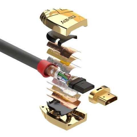Lindy 37862 kabel HDMI 2 m HDMI Typu A (Standard) Szary