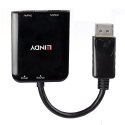 Lindy 38430 huby i koncentratory DisplayPort 21600 Mbit/s Czarny