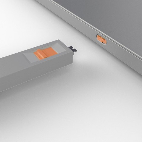 Lindy 40428 bloker portów Klucz blokady portu USB Type-C Szary, Pomarańczowy 4 szt.