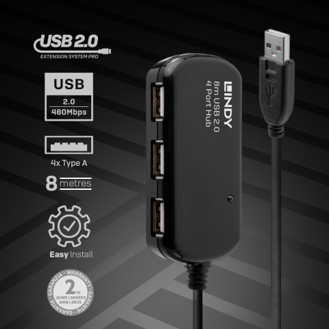 Lindy 42781 huby i koncentratory 480 Mbit/s