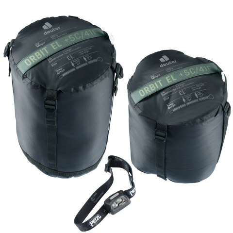 Deuter Orbit EL +5C/41F Dorosły Śpiwór typu mumia Tkanina, Polietylenosulfon (PES), Ripstop Zielony