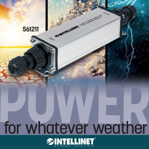 GIGABITOWY EXTENDER SYGNAŁU POE/POE+ 1-PORTOWY ZEWNĘTRZNY