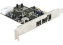 Delock PCI Express Karte > 2 x extern FireWire B + 1 x extern FireWire A