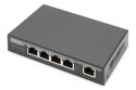 Digitus 4-portowy Gigabit 4PPoE Przedłużacz/Extender, 802.3at, 60 W