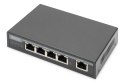 Digitus 4-portowy Gigabit 4PPoE Przedłużacz/Extender, 802.3at, 60 W