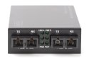 Digitus Konwerter medialny SC/SC Fast Ethernet wielomodowy/ jednomodowy