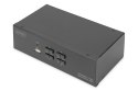Digitus Przełącznik KVM, 4-portowy, obsługa dwóch monitorów, 4K, HDMI®