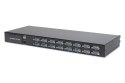 Konsola modularna KVM 19'' LCD TFT, 16 portów VGA, touchpad, klawiatura GE, czarny