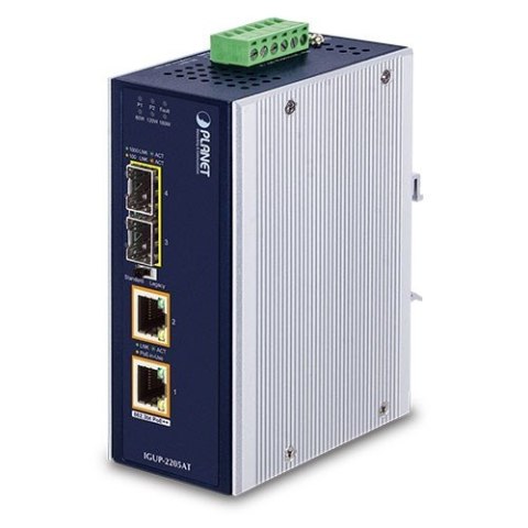PLANET IGUP-2205AT konwerter sieciowy 1000 Mbit/s Multifunkcyjny, Pojedynczy Niebieski